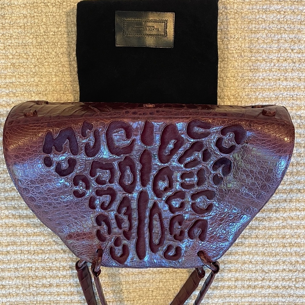 Nancy Gonzalez crocodile and suede bag